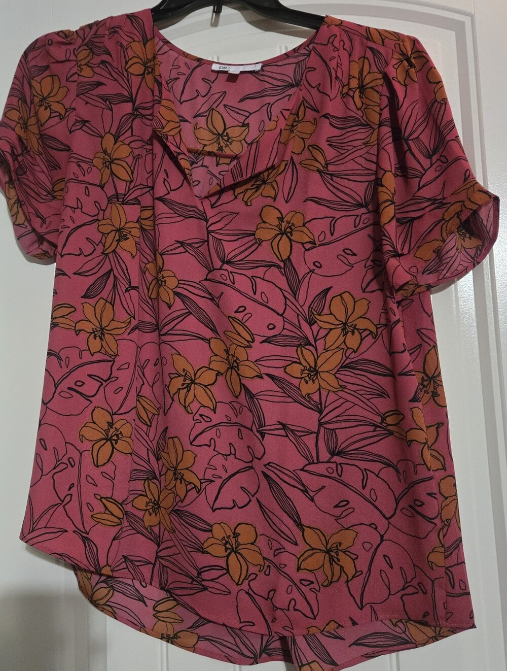DR2 floral v neck blouse